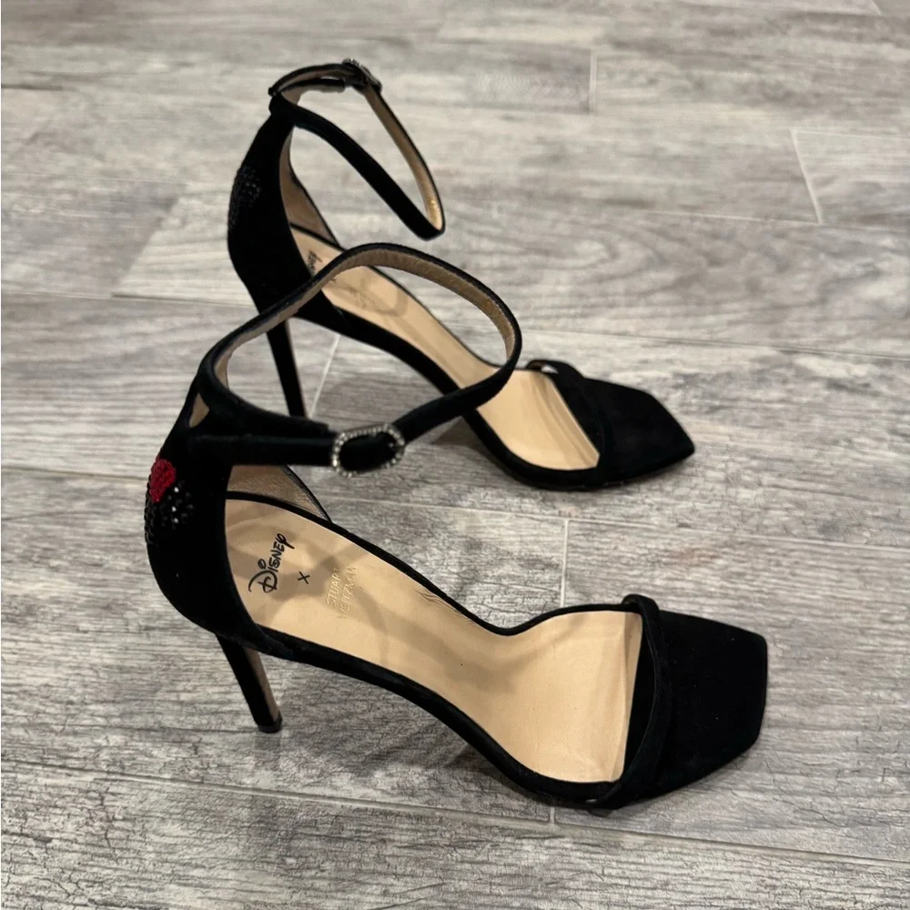 Stuart Weitzman x Disney Swarovski  black Nudistcurve 100 sandal heels - Picture 9 of 10